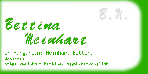 bettina meinhart business card